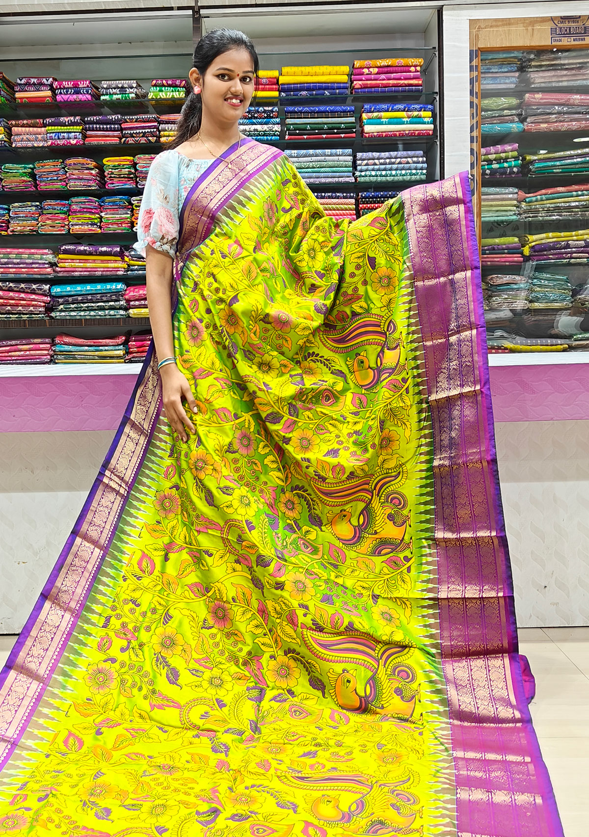 Pochampally Pure Cotton Saree for Women with Traditional Ikat Weave and Blouse Piece – Multiple Colors