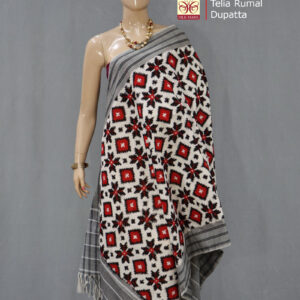 Double Ikat Telia Rumal Cotton Dupatta