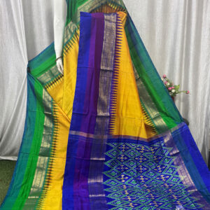 Pochampally Ganga Jamuna Yellow Saree