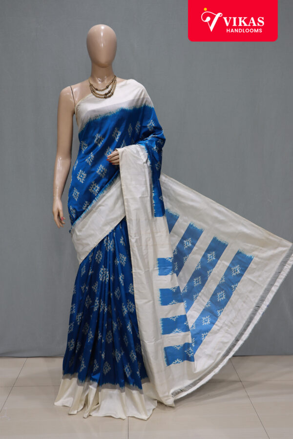 Pochampally Blue Ikat Saree