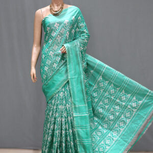 Pochampally Sea Green Ikat Saree