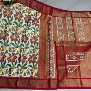 Full tissu special ikat sarees