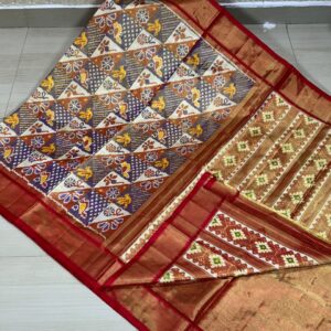 Full tissu special ikat sarees