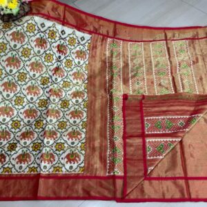 Full tissu special ikat sarees