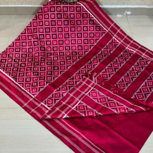 Exclusive Pochampally Double Ikkat Pattu Saree | Special Teliarumal Design
