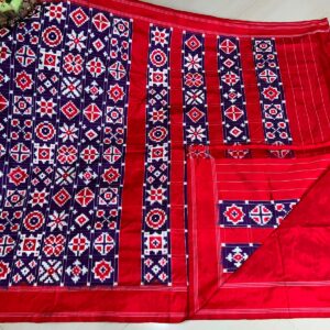 Exclusive Pochampally Double Ikkat Pattu Saree | Special Teliarumal Design