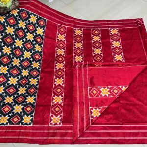 Exclusive Pochampally Double Ikkat Pattu Saree | Special Teliarumal Design
