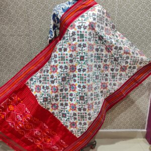Exclusive Navaratna & Patola Ikkat Silk Dupatta | Silk Mark Certified