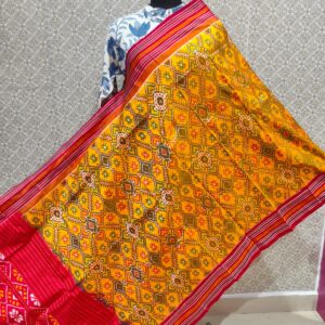 Exclusive Navaratna & Patola Ikkat Silk Dupatta | Silk Mark Certified