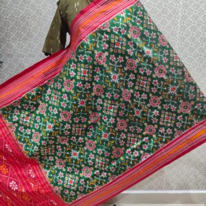 Exclusive Navaratna & Patola Ikkat Silk Dupatta | Silk Mark Certified