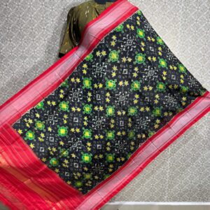 Exclusive Navaratna & Patola Ikkat Silk Dupatta | Silk Mark Certified